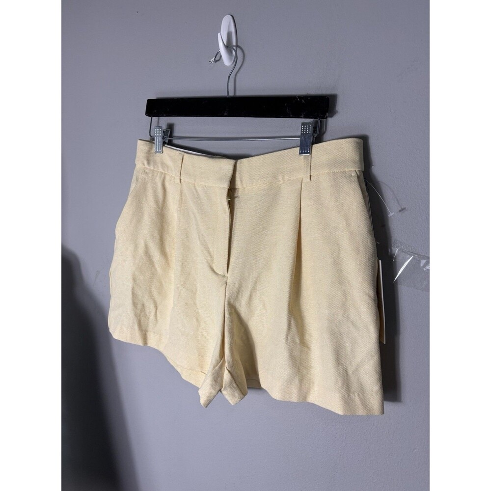 Calypso St. Barth Yellow Pleated High Waisted Shorts Women’s Preppy Size 10